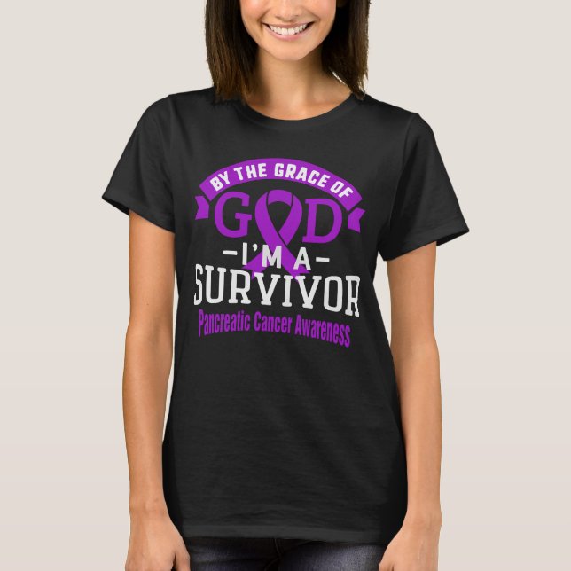 Von der Gnade Gottes Überlebende des Bauchspeichel T-Shirt (Vorderseite)