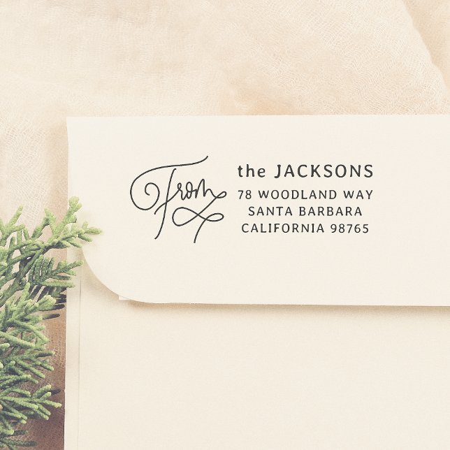 Von der Kalligrafie Moderne & Elegante Rücksendead Gummistempel (Von Creator hochgeladen)