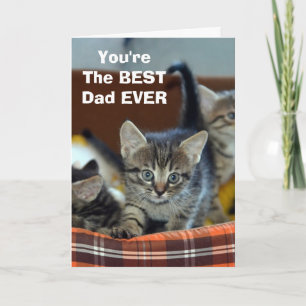 Von der Katze BESTER Papa Grußkarte Karte