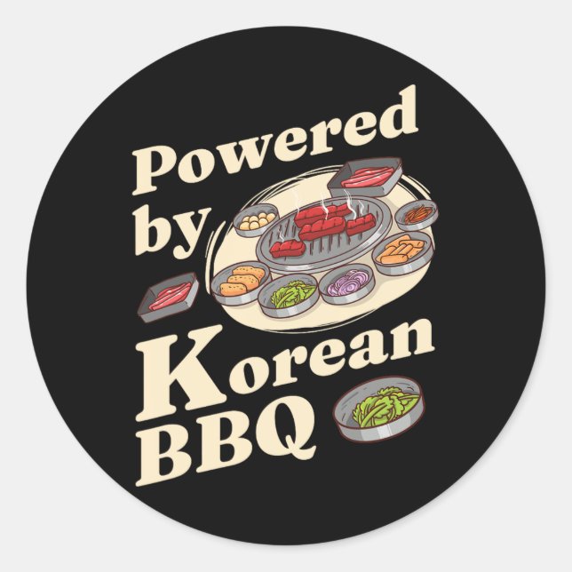 Von der koreanischen Grillen beherrscht Runder Aufkleber (Vorderseite)