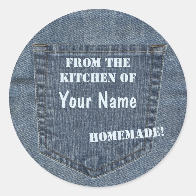 Von der Küche der Aufkleber Blue Jeans Pocket (Vorderseite)