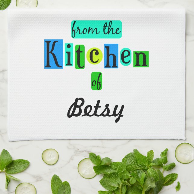 Von der Küche des Custom Retro Küchentücher (Gefaltet)