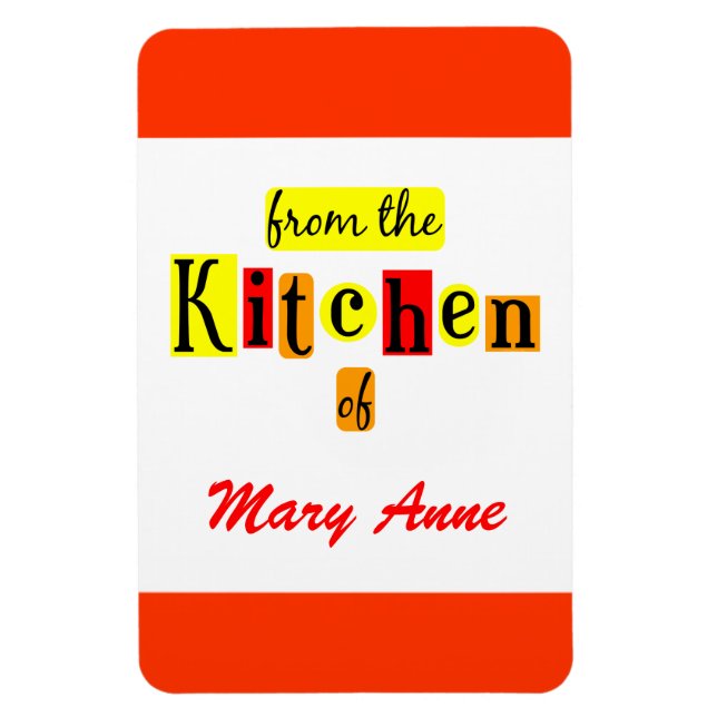 Von der Küche des Custom Retro Red Kühlschrankmagn Magnet (Vertikal)