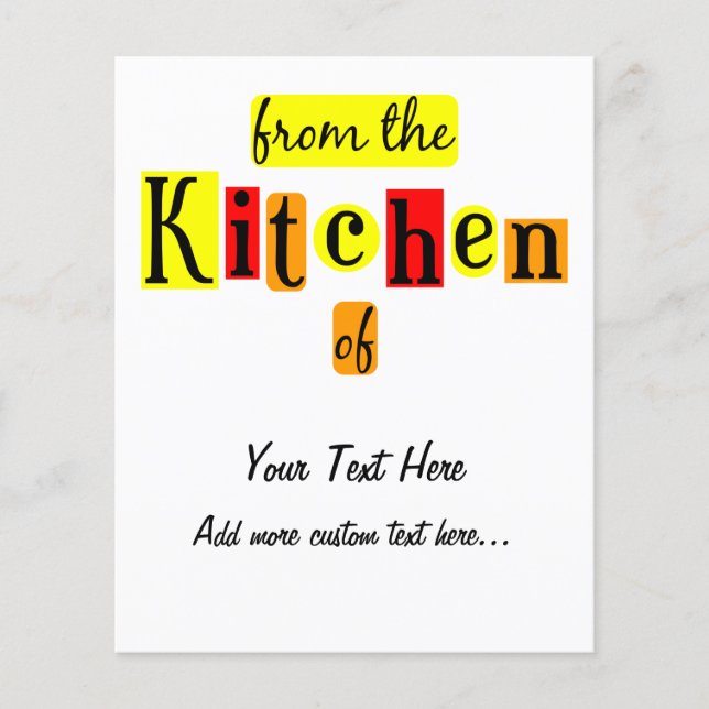 Von der Küche des Retro Custom Canning Flyers Flyer (Vorne)