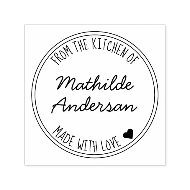 Von der Küche Made mit Liebe nach Skriptname Permastempel (Design)