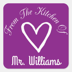 Von der Küche Quadratischer Aufkleber