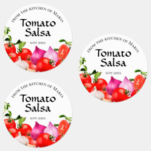 Von der Küche Tomato Salsa Homemade Etiketten
