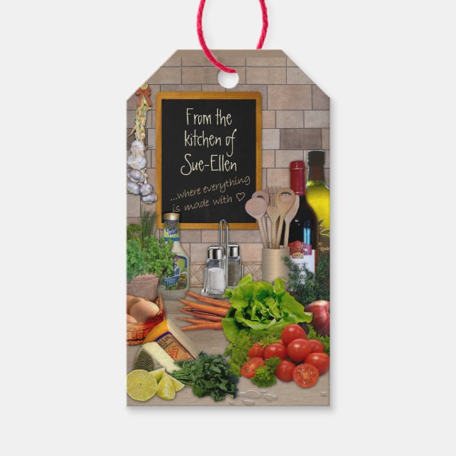 Von der Küche von (Ihr Name) Geschenkanhänger (Vorderseite)