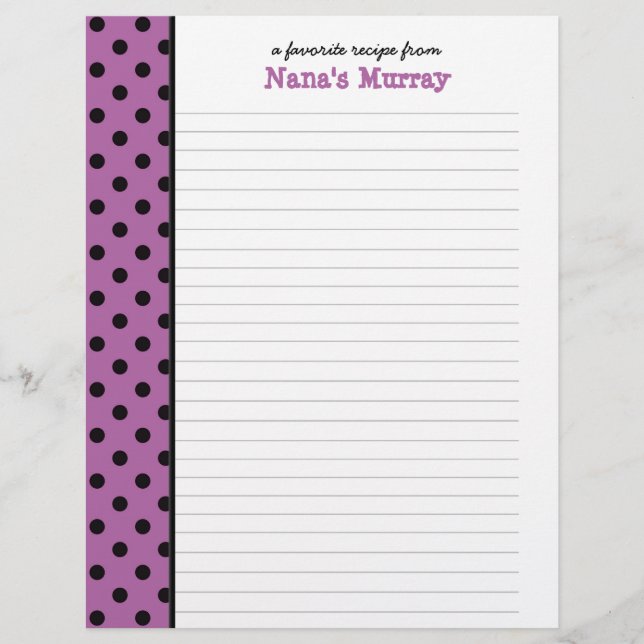 Von der Küche von Nana Polka Dot Rezept Seite (Vorderseite)