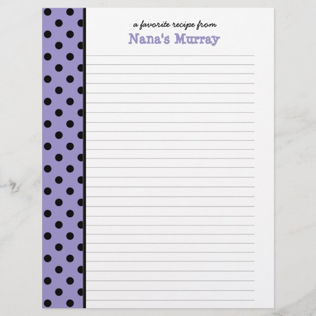 Von der Küche von Nana Polka Dot Rezept Seite (Vorderseite)