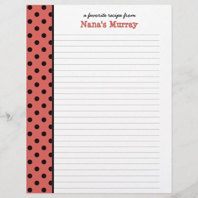 Von der Küche von Nana Polka Dot Rezept Seite (Vorderseite)