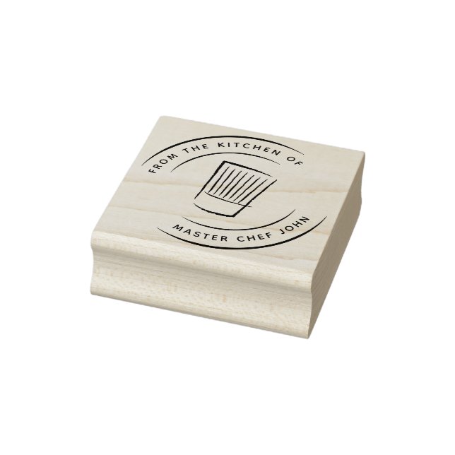 Von der Küche von - Tall Straight Koch Hat Gummistempel (Stempel)