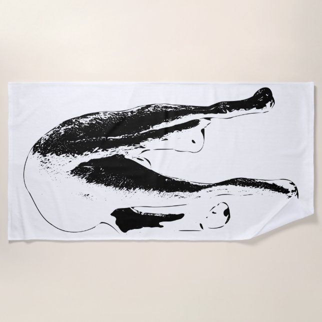 Von der Küste aus gesehen Strandtuch (Vorderseite)