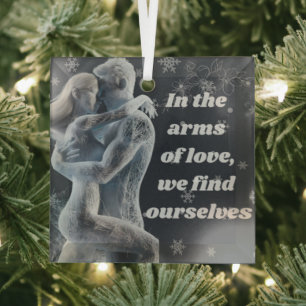 Von der Liebe geschmückt Ornament Aus Glas