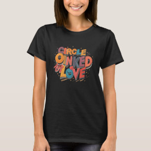 Von der Liebe verlinkter Kreis T-Shirt