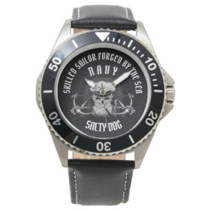 VON DER MEERNAVY SALTY HUND GEWÄHLTER SAILOR ARMBANDUHR
