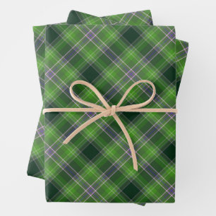 Von der Natur inspiriertes grünes und violettes Ta Geschenkpapier Set