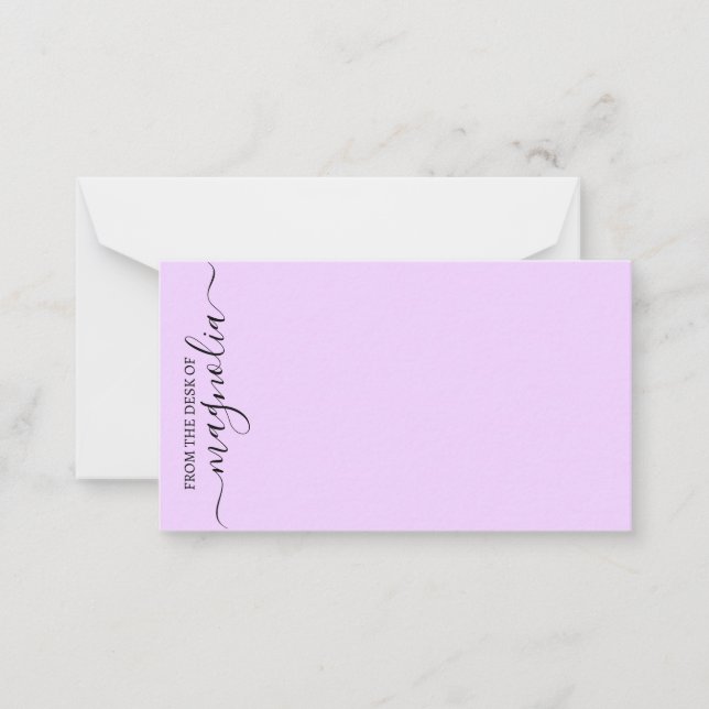 Von der Rezeption einfache Elegante Notecard Mitteilungskarte (Vorderseite)
