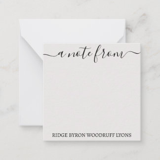Von der Rezeption einfache Elegante Notecard Mitteilungskarte