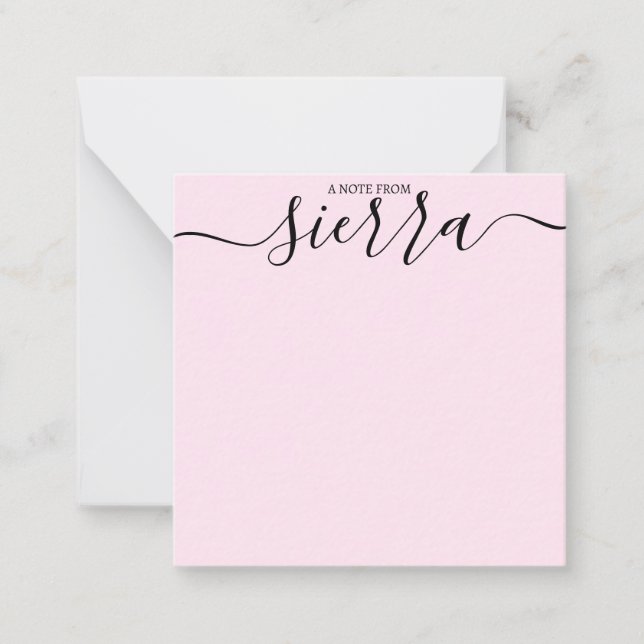 Von der Rezeption einfache Elegante Notecard Mitteilungskarte (Vorderseite)