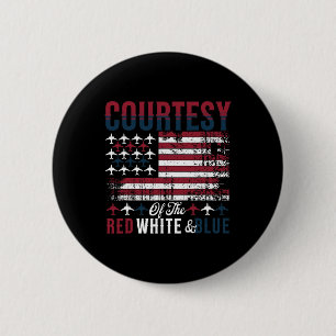 Von der rot weiß und blauen amerikanischen Flagge  Button