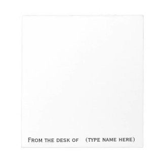 "Von der Schreibfläche" des Memos Notizblock