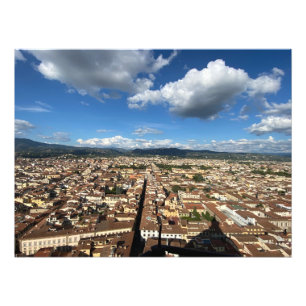 Von der Spitze des Doms in Florenz, Italien Fotodruck