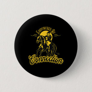 Von der Verbindung gestärktes Pferdestreifen Button