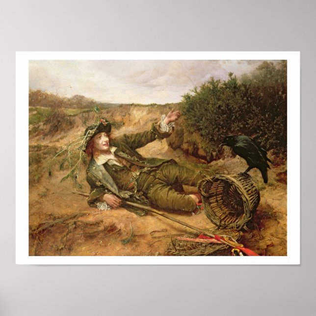 Von der Wayside gefallen, 1886 (Öl auf Leinwand) Poster (Vorne)