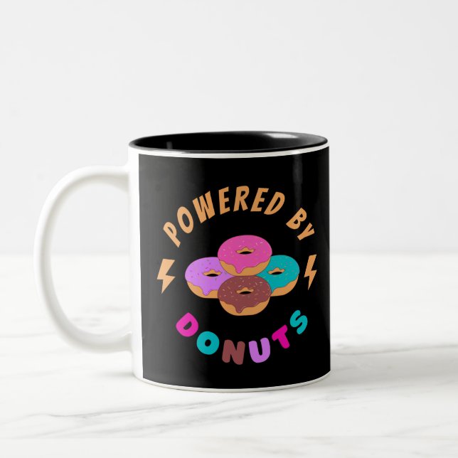Von Donuts angetrieben Zweifarbige Tasse (Links)
