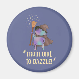 Von Dreck zu Glanz Lustiger Zauberer Frosch Hexenh Magnet