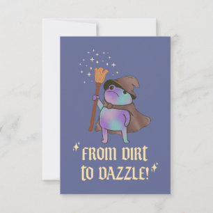 Von Dreck zu Glanz Lustiger Zauberfrosch Hexenhut Dankeskarte