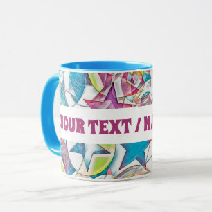 Von EDDArt handgezeichnet - Sterne und Herzen 1 Tasse