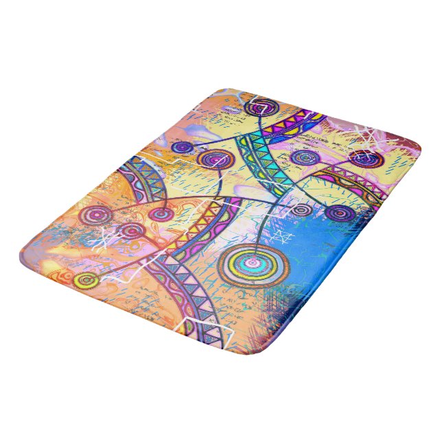 Von EDDArt handgezeichnet - Traumskala 1 Badematte (Schrägansicht)