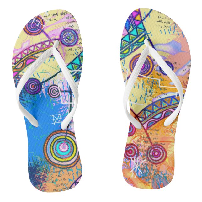 Von EDDArt handgezeichnet - Traumskala 1 Flip Flops (Fußbett)