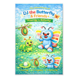 Von Ei zur Puppe zum Schmetterling Fotodruck