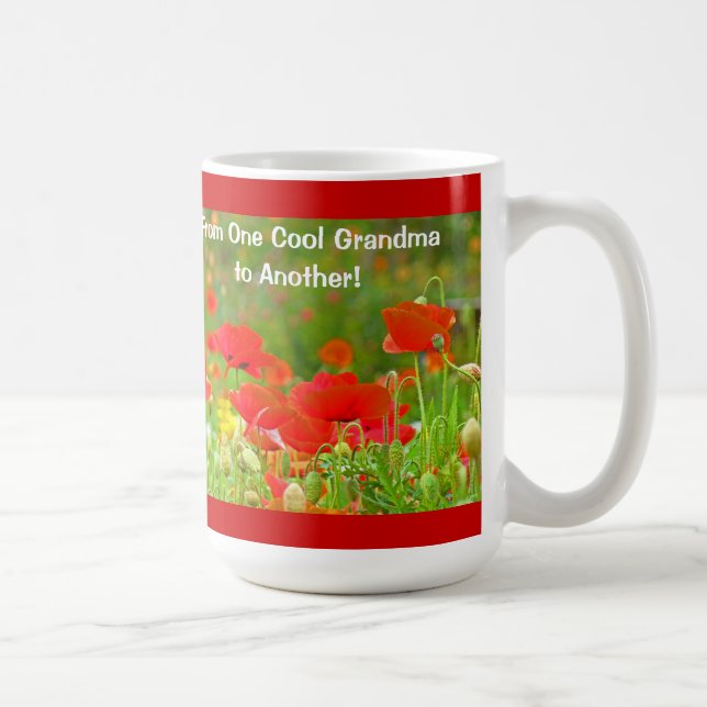 Von einem Coolen Oma zum anderen! Tasse-Geschenke Kaffeetasse (Rechts)