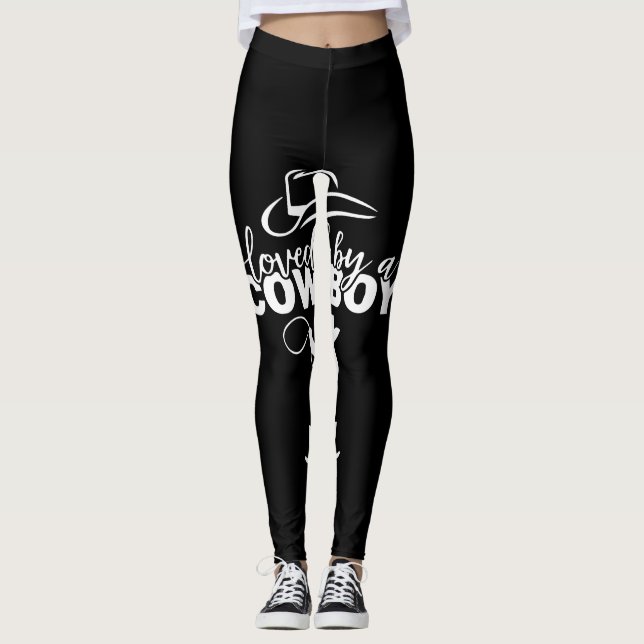 von einem Cowboy geliebt Leggings (Vorderseite)