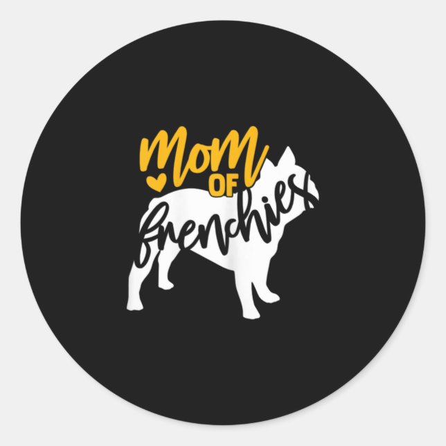 von einem französischen Bulldog Runder Aufkleber (Vorderseite)