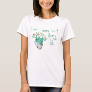 Von einem Geberherz blüht neues Leben Herz Empfä T-Shirt
