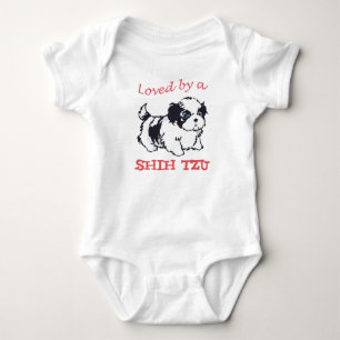 Von einem Schih Tzu geliebt Baby Strampler