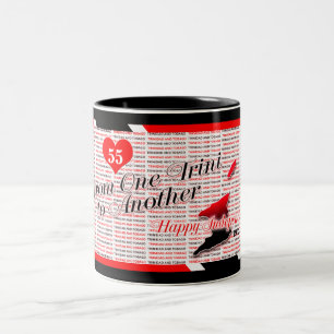 Von einem Trini zum anderen - glückliche Unabhän Zweifarbige Tasse
