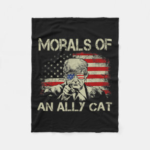 Von einer alleinerziehenden Katze Funny Trump 2024 Fleecedecke