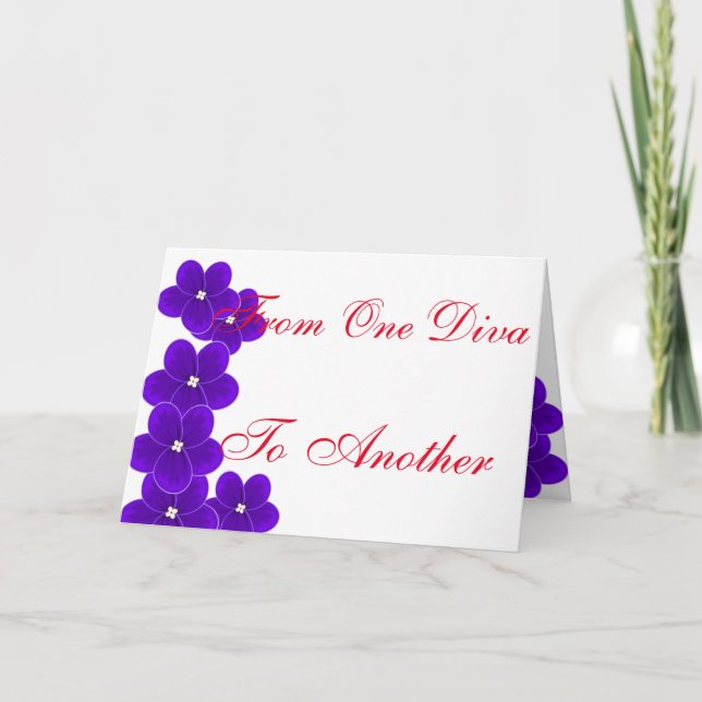 Von einer Diva zu anderen Feiertagskarte (Vorderseite)