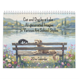 Von einer KI generierte Bilder von Katze und Hund  Kalender