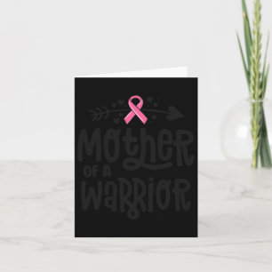 Von einer Kriegerfamilie Brustkrebs Rosa Band  Karte