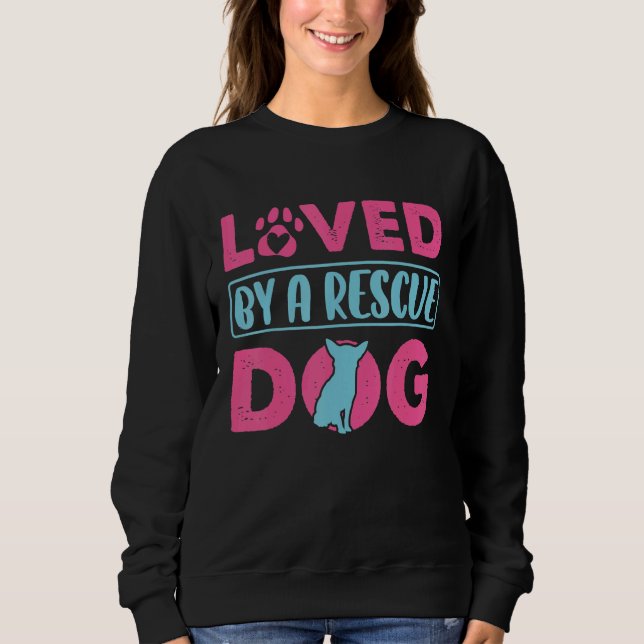 Von einer Rettung der Hunde-Adoption Sweatshirt (Vorderseite)