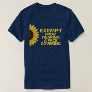 Von Gesichtsmasken befreites Sonnenblumen-T-Shirt T-Shirt