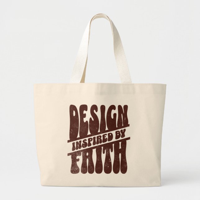 Von Glauben Inspiriertes Design Jumbo Stoffbeutel (Vorne)