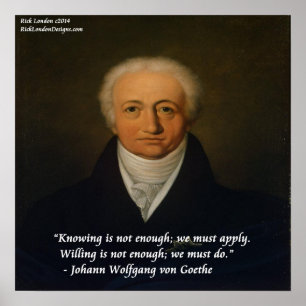 Von Goethe Wir Müssen Zitat Poster
